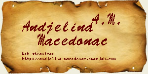 Andjelina Macedonac vizit kartica